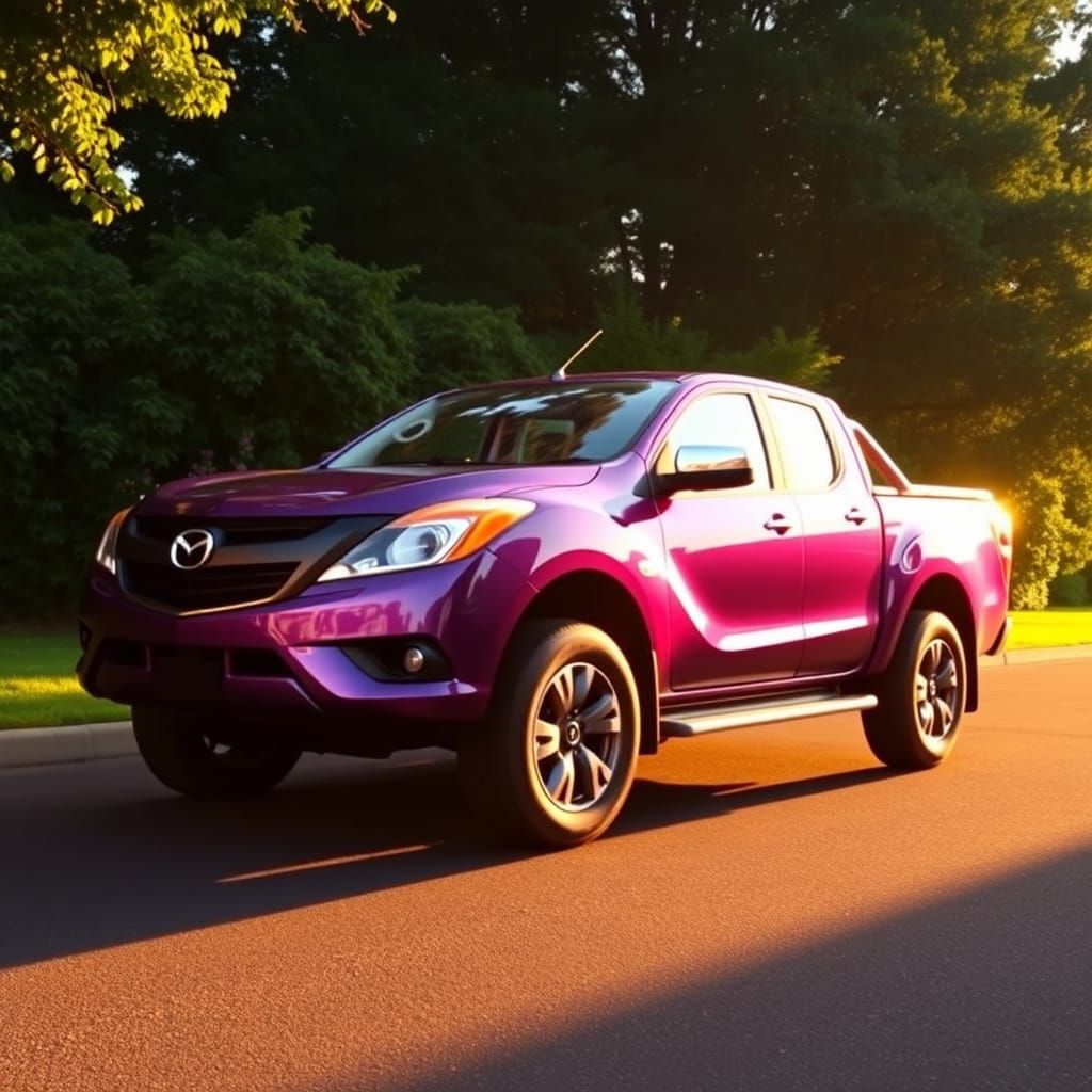 Sleek 2013 Mazda BT-50 Supercab in Mirror Purple Pearl
