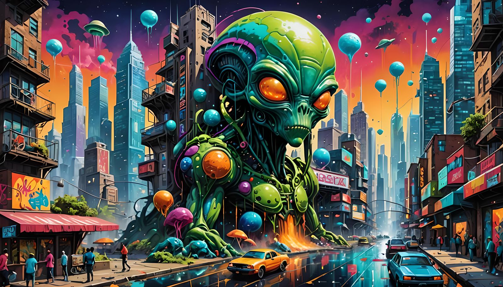 Alien Metropolis: Rich Polychromatic Street Art