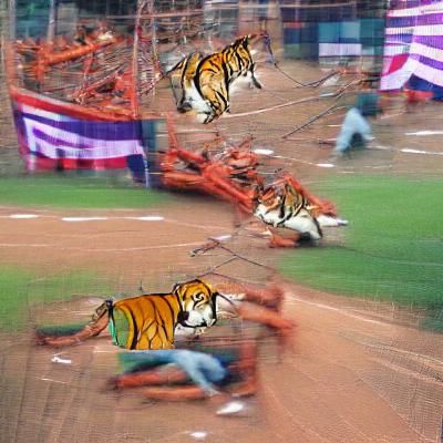 Abstract Tigers Break Free: An AI Interpretation