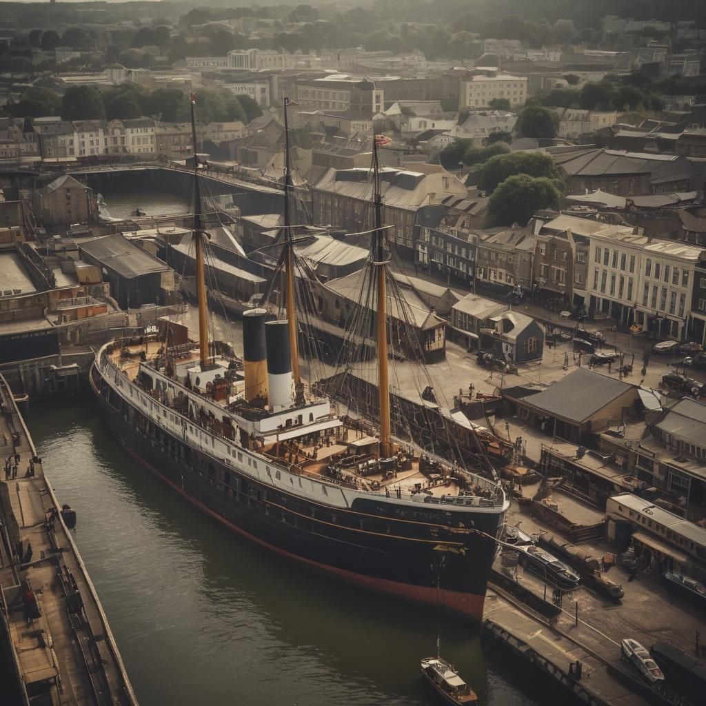 SS Great Britain at Bristol Harbour: Cinematic Film Still