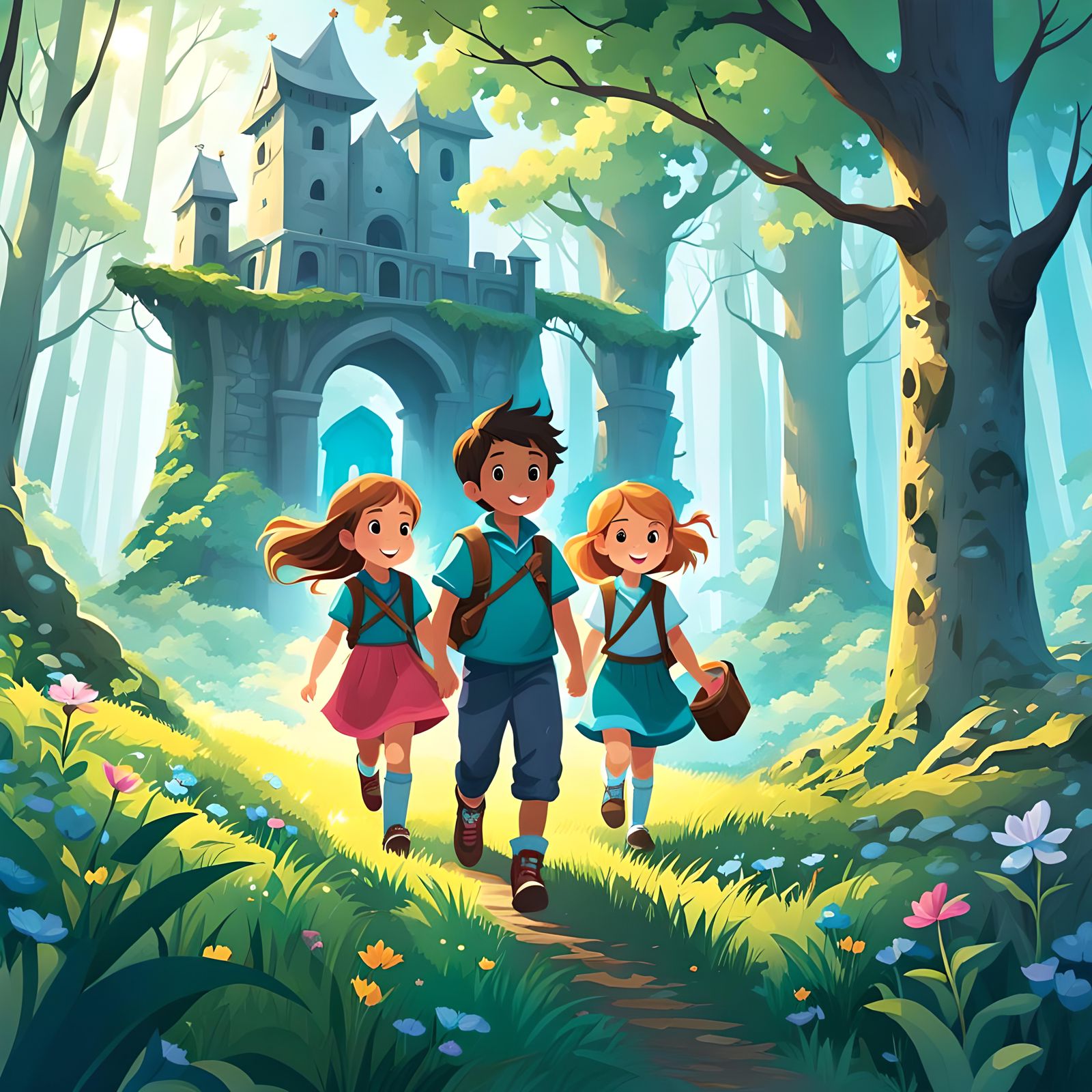 Siblings' Enchanted Adventure: A Celebration of Togetherness