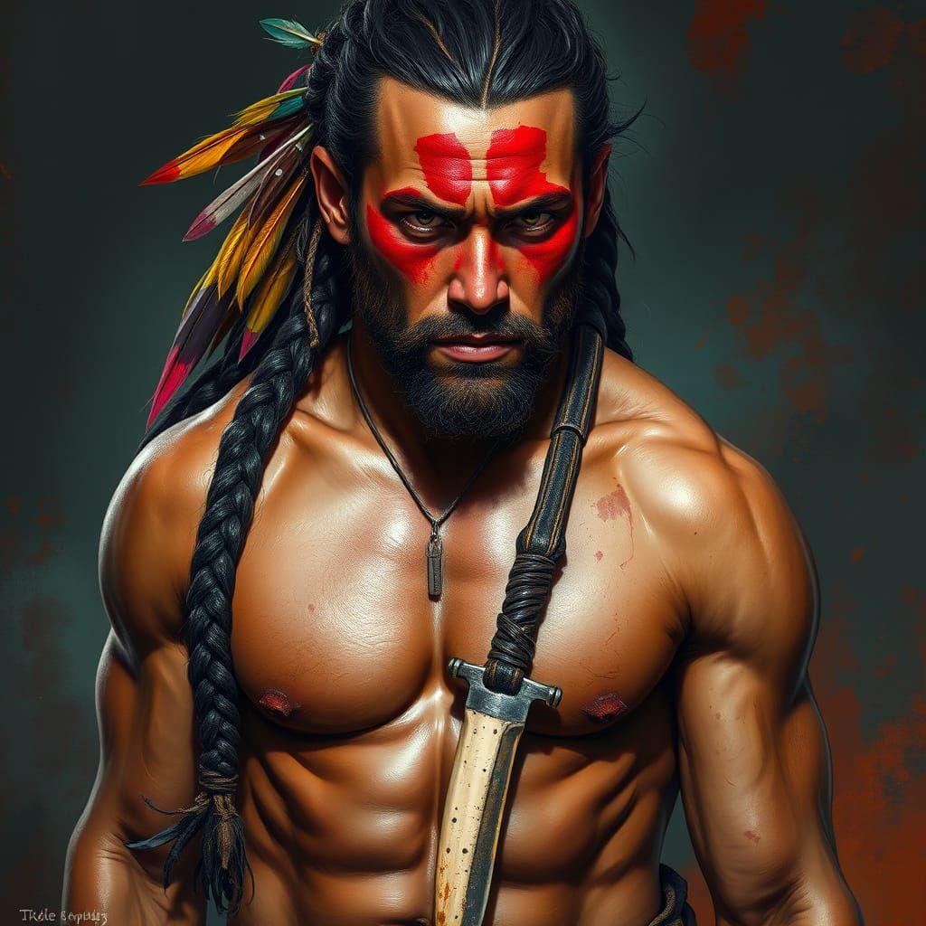 Hyperrealistic Warrior of the Barrens