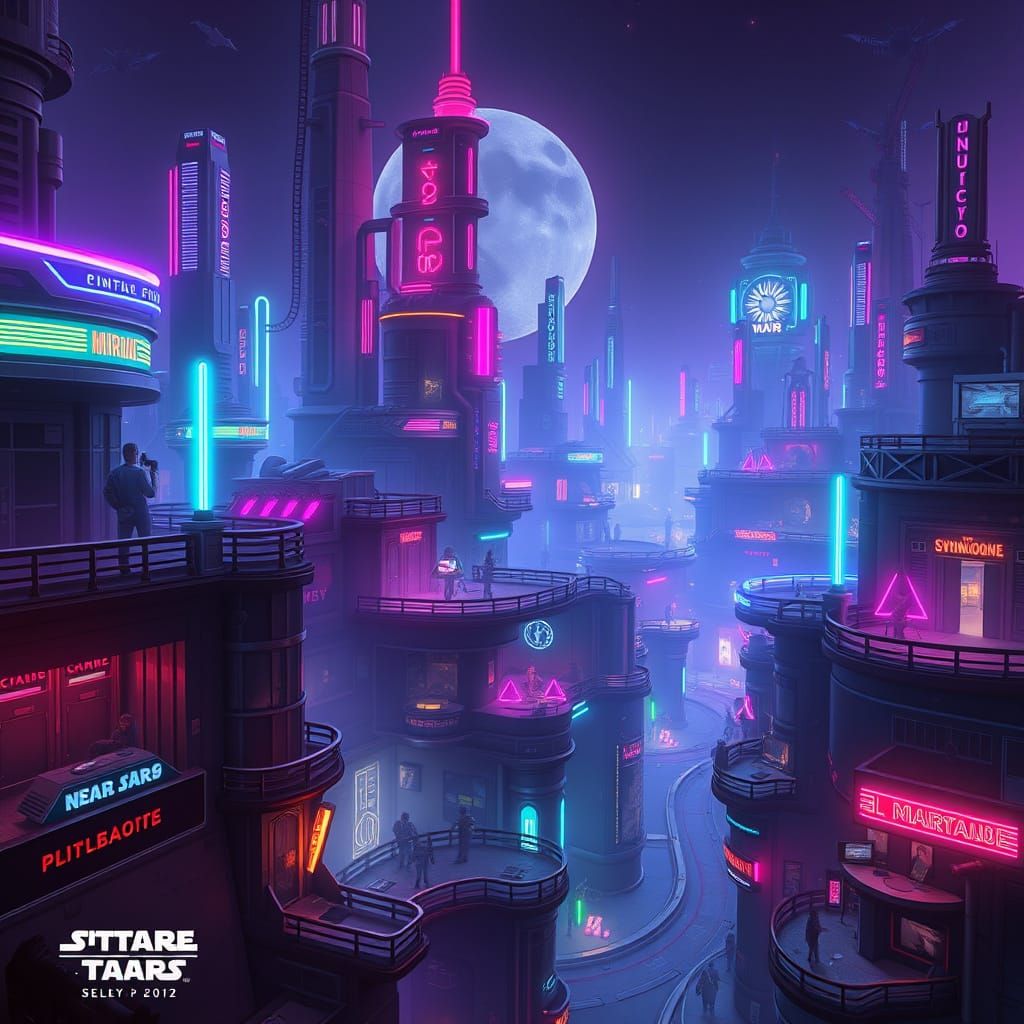 Neon Mirage: A Cyberpunk Entertainment Hub