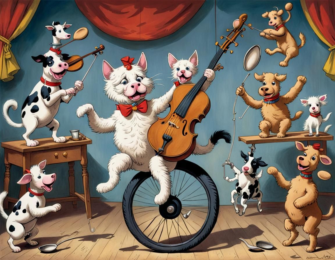 Humorous Nursery Rhyme Circus Cartoon