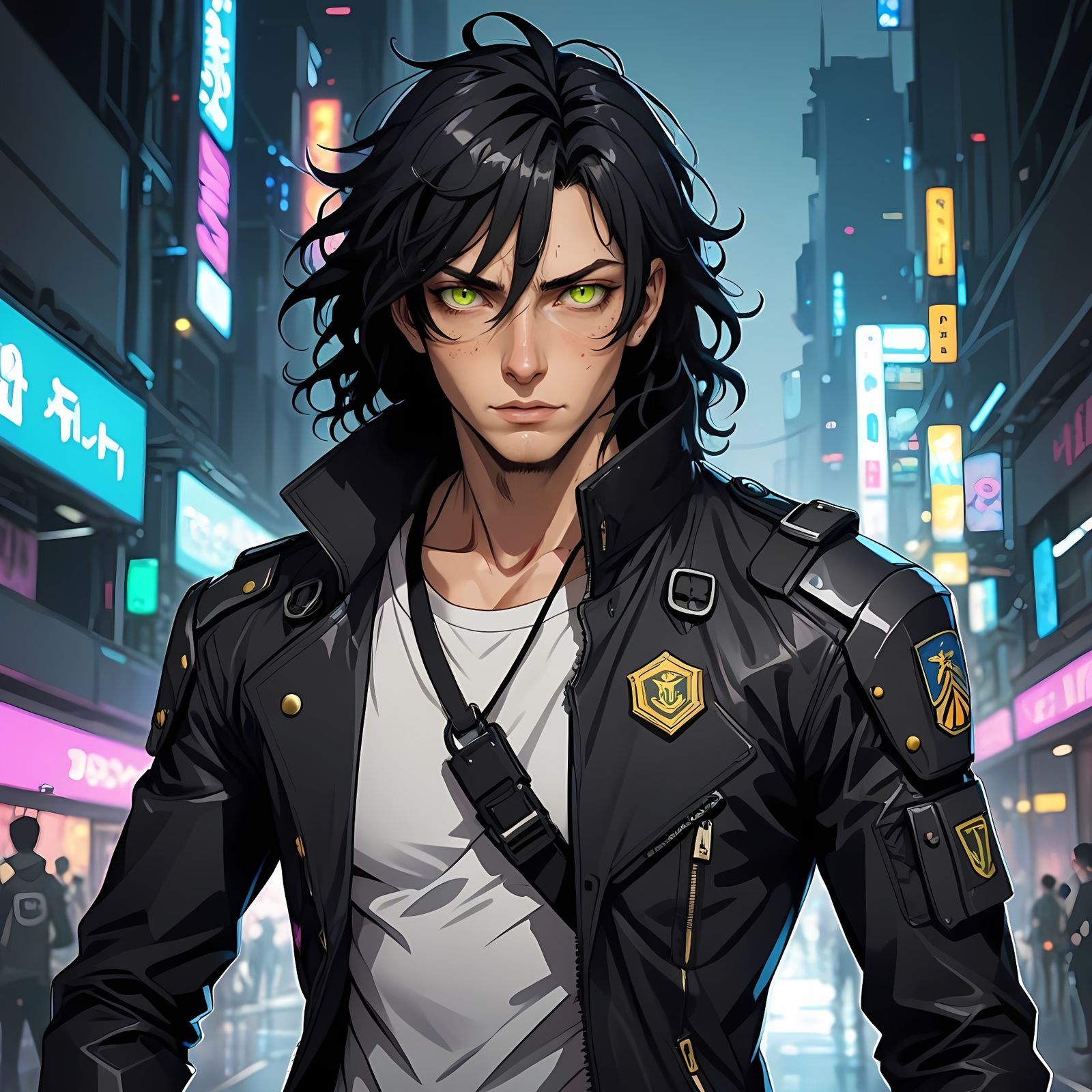 Cyberpunk Edgerunner in Lofi Anime Style