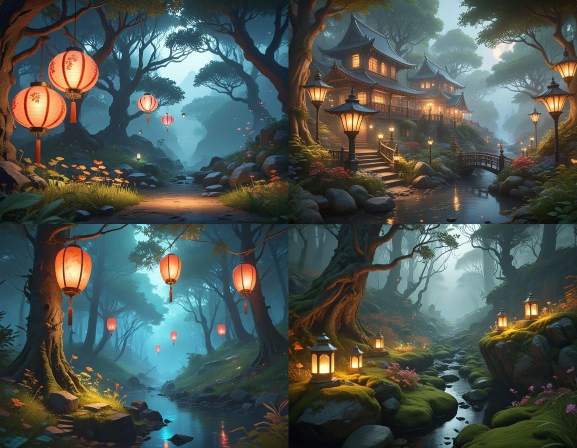 Secret Forest in Underground Cavern: Anime Style