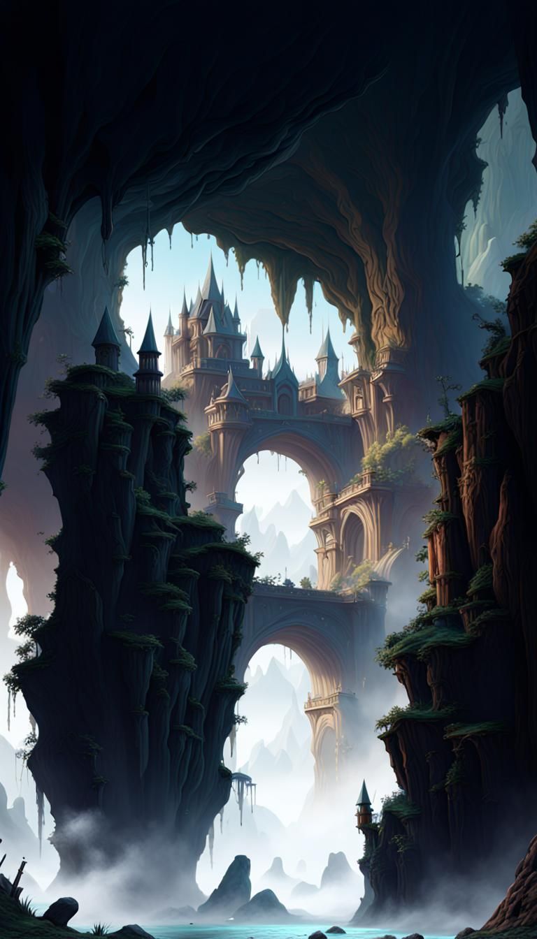 Fantastical Matte Painting in Deep Color, 8K Resolution