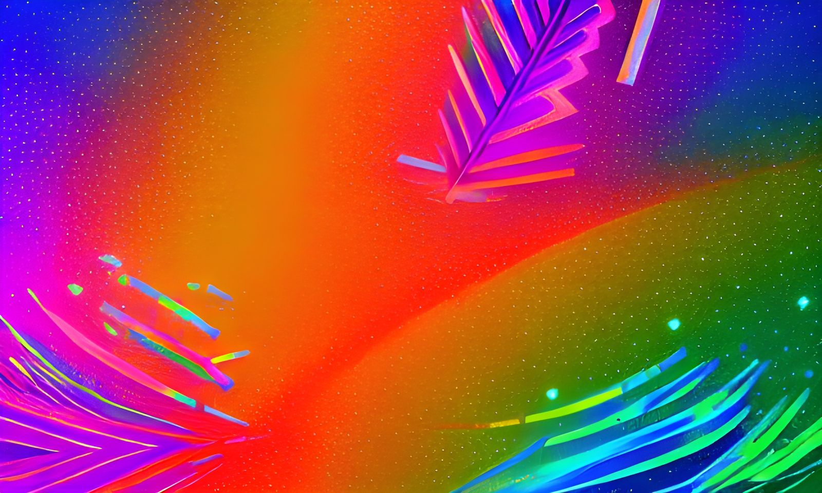 Rainbow Crystal Gem with Smoke Trails in 3D