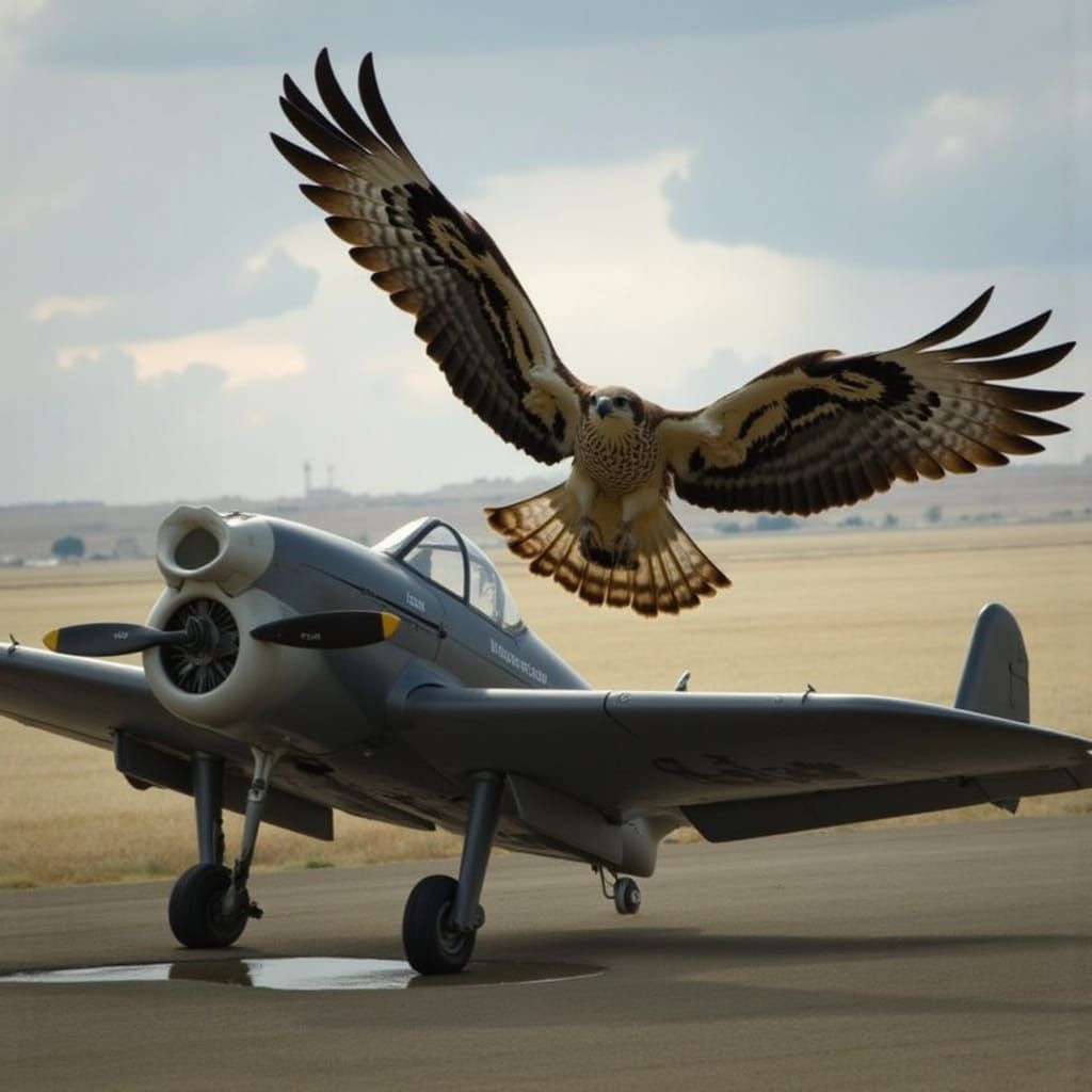 Majestic Hawk Soars Through Clear Blue Sky