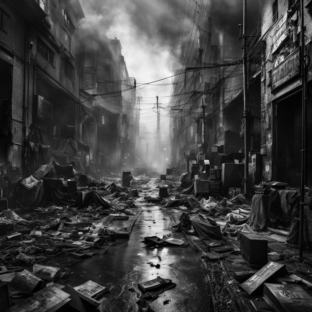 Goth Street Art Mural Criticizing Industrialization