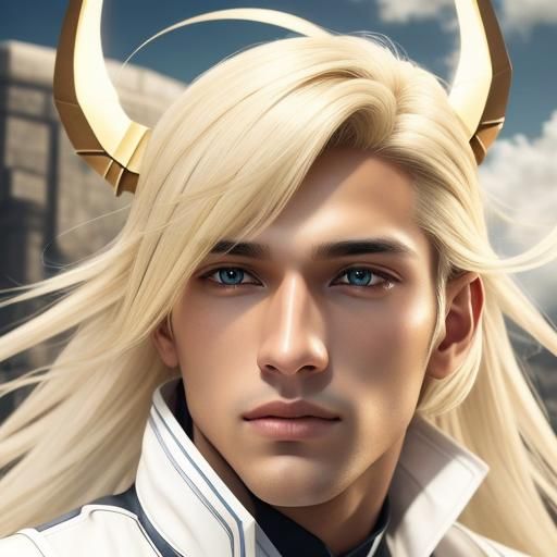 Handsome Blond Man in Traditional Clothing