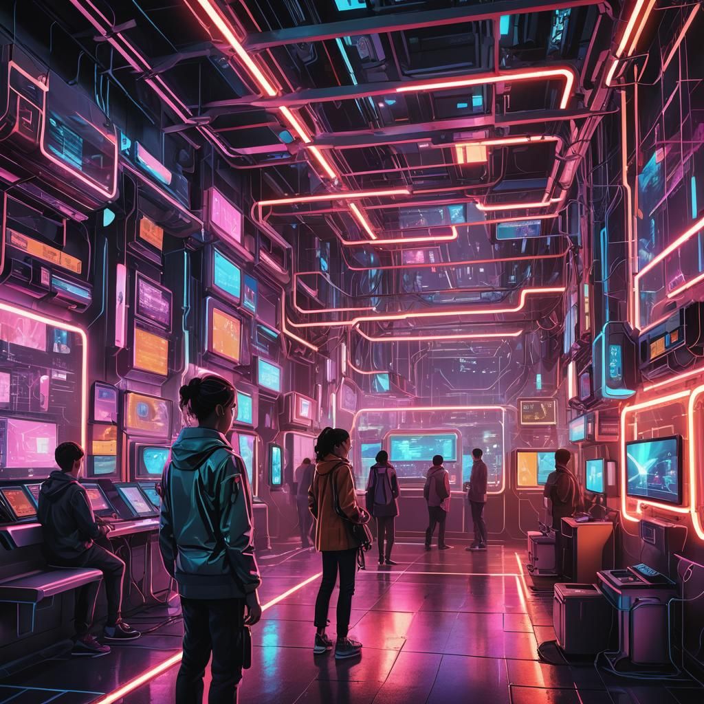 Futuristic Tech Integration Concept Art