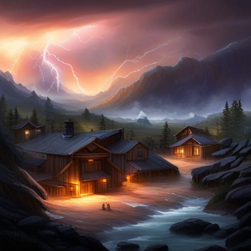 Electrifying Heroes Battle in Hyperrealistic Lightning Storm