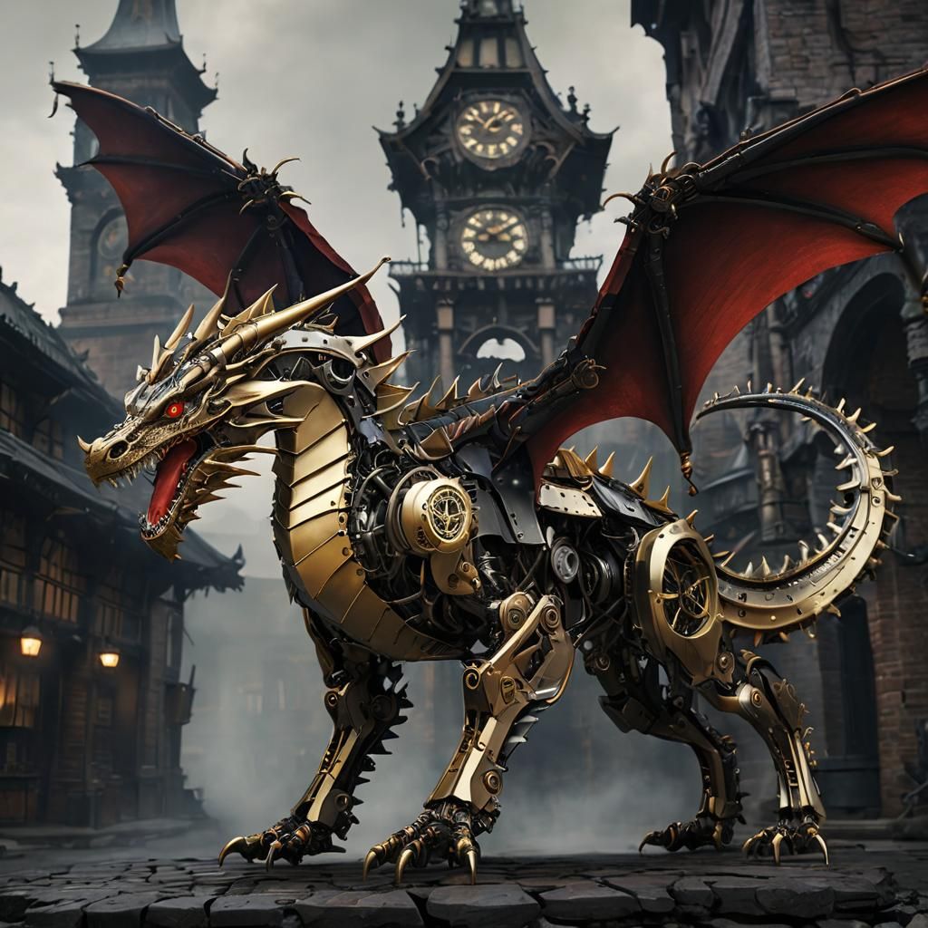 Clockwork Dragon: A Robotic Steampunk Automaton