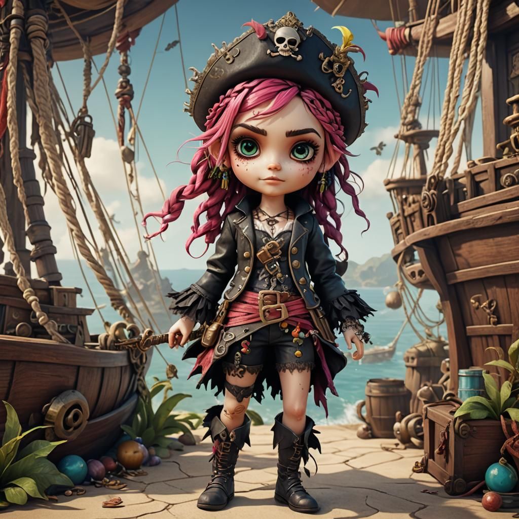 Whimsical Pirate Pixie in Octane Render