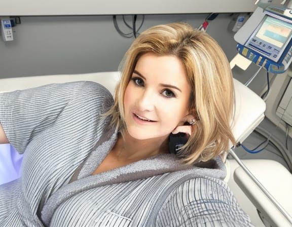 Nude Woman in Hospital Operating Theatre