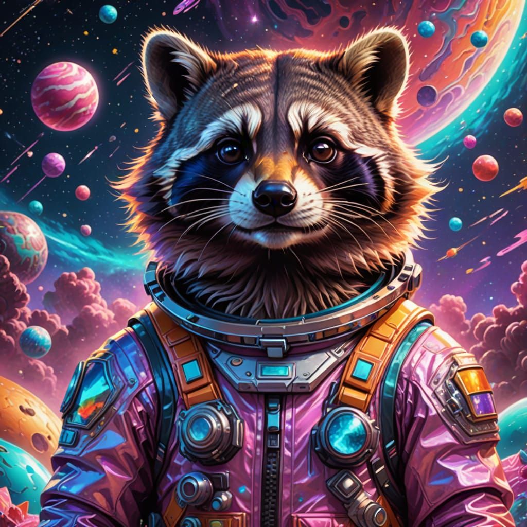 Raccoon Space Traveler