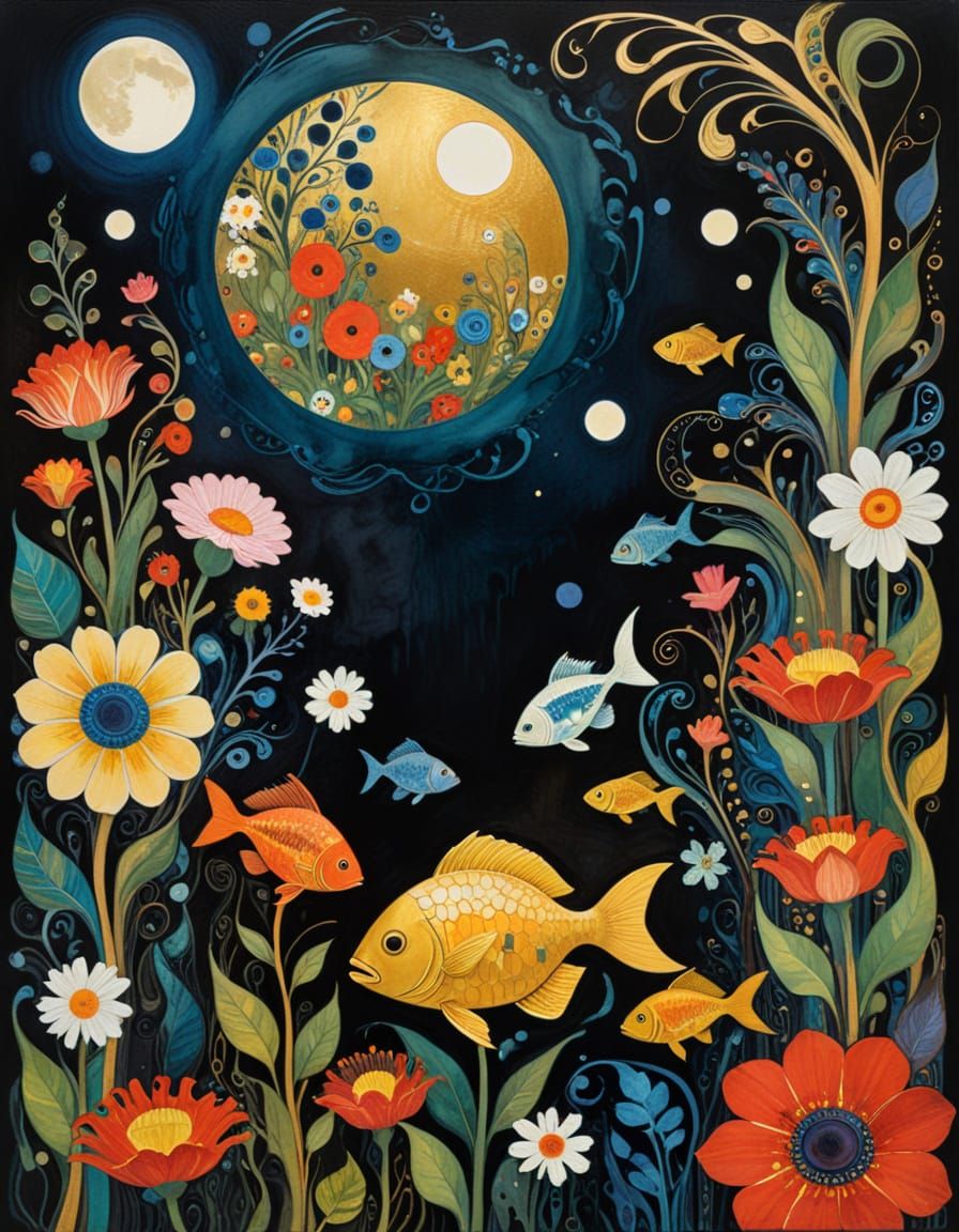 Flowers on moon