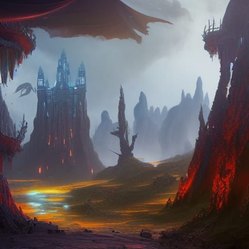 Fantasy Mage Tower: Detailed Matte Painting in 8K