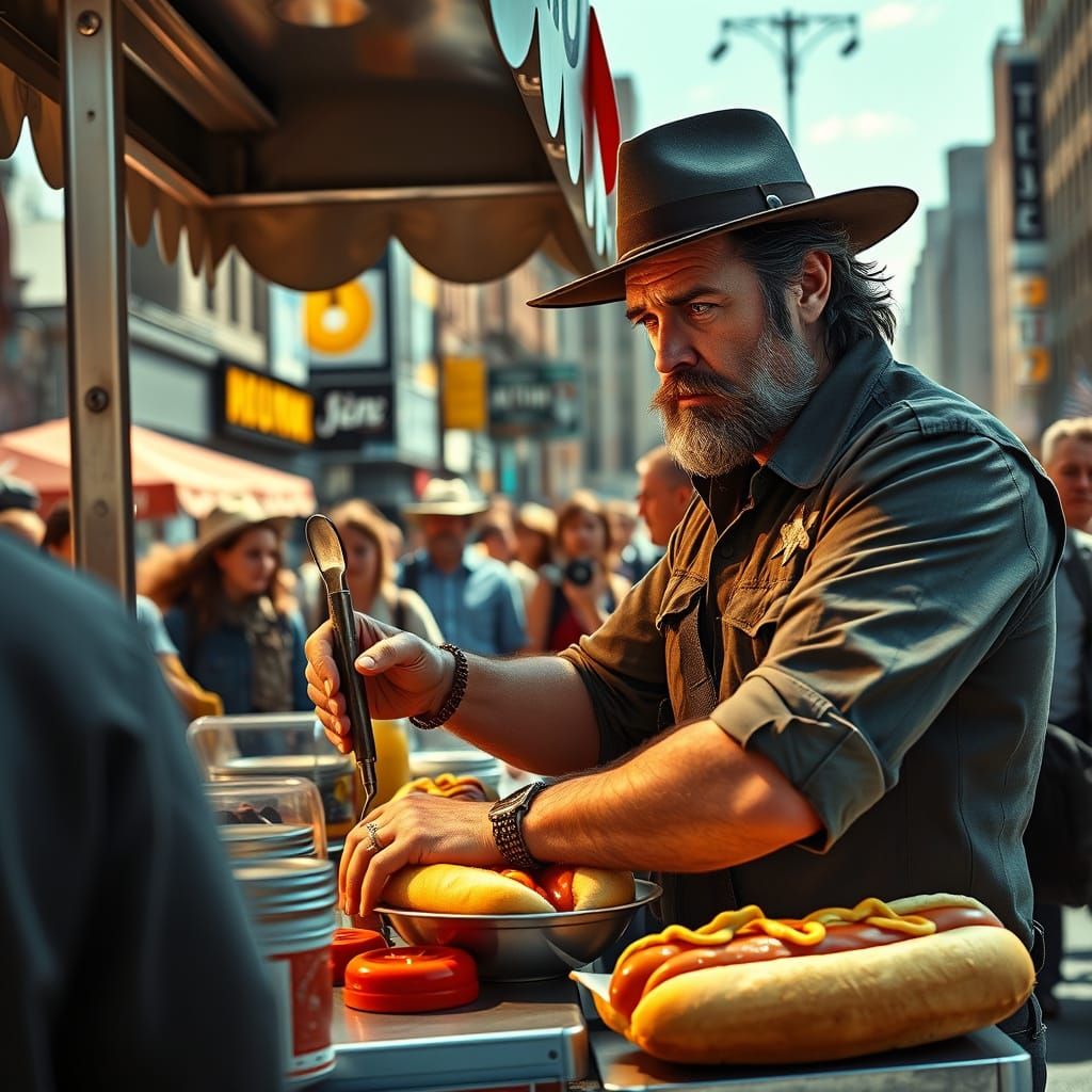 Rick Grimes vendeur de hot dog