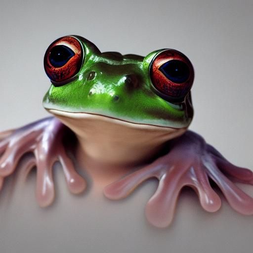 Hyperdetailed Portrait of a Cute Frog