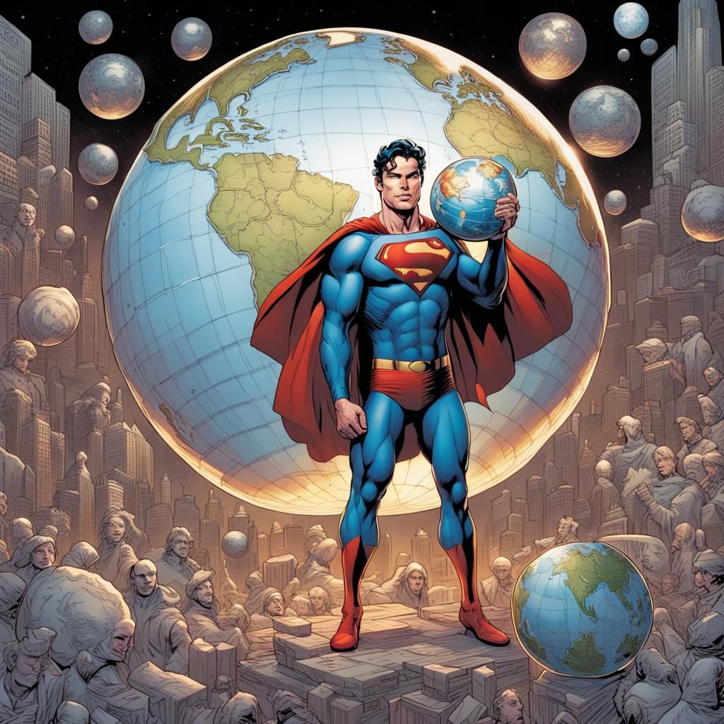 David Corenswet as Atlas Superman Comic Art
