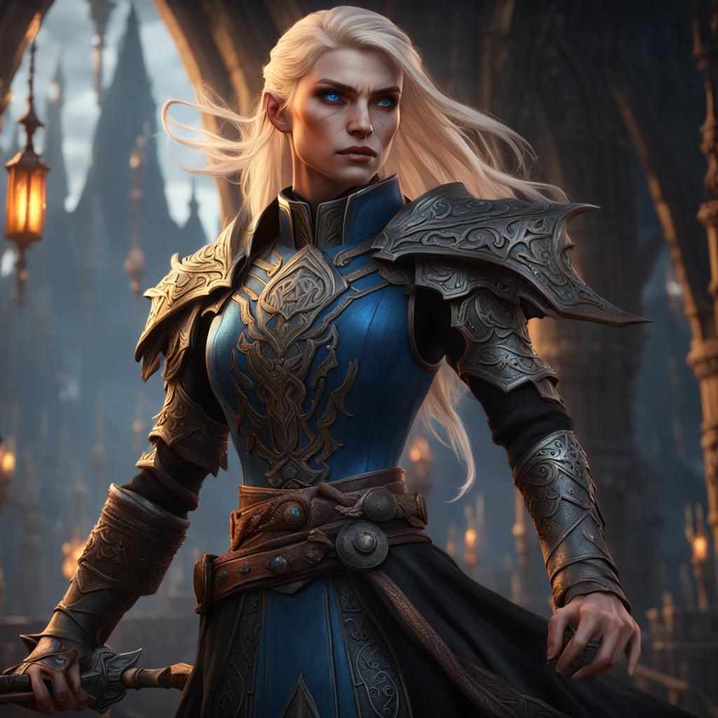 Eladrin Noble Blood Hunter in Detailed Matte Painting