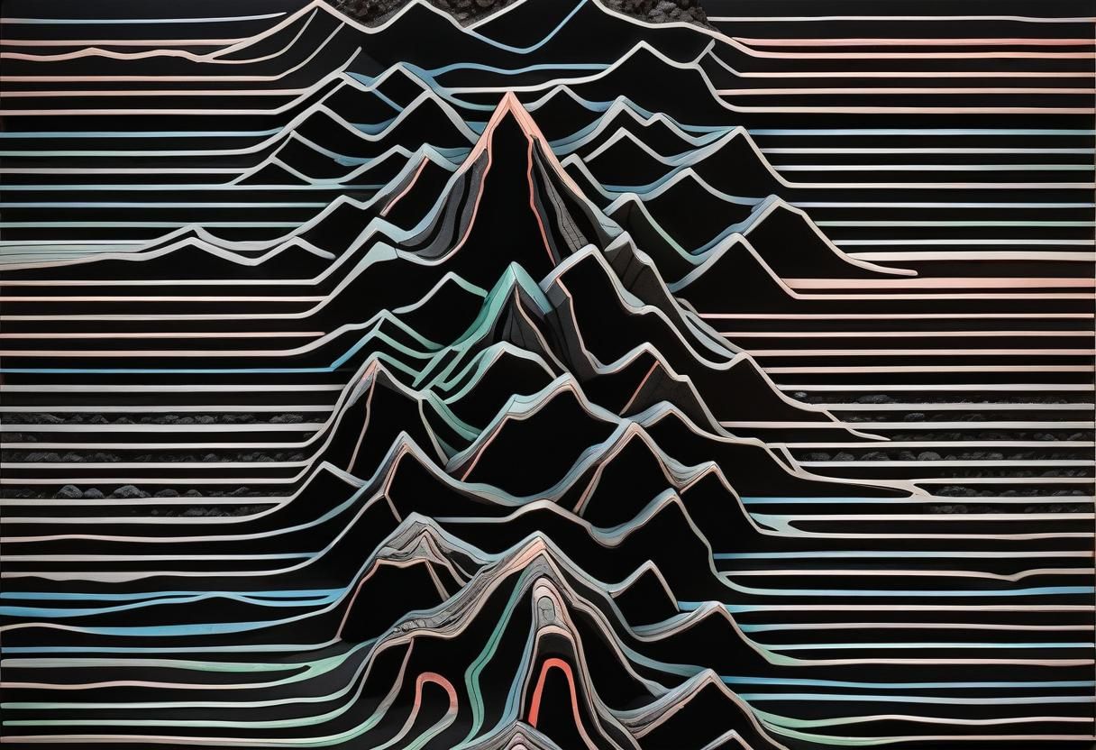 Colorful Topographic Art Sculpture Inspired by Geological Fo...