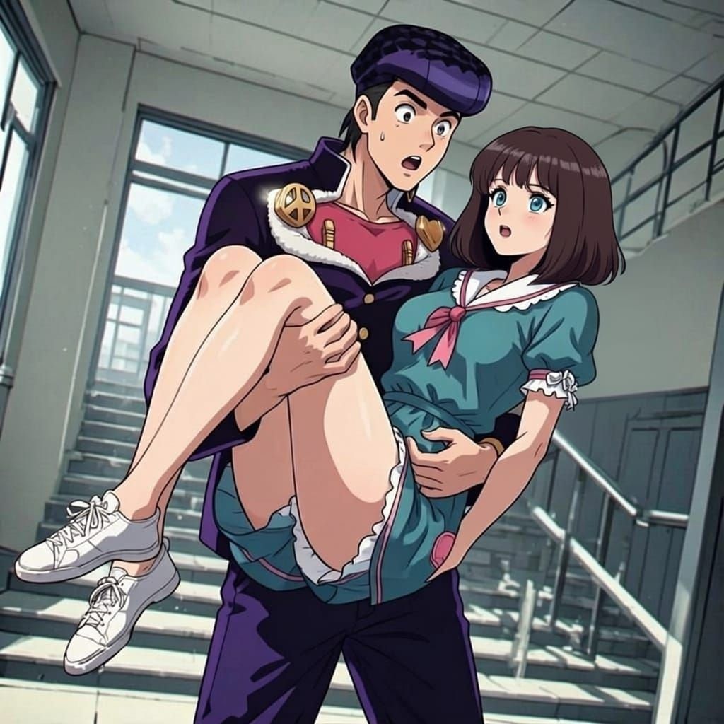 Couple's Surprised Expressions in New Scene