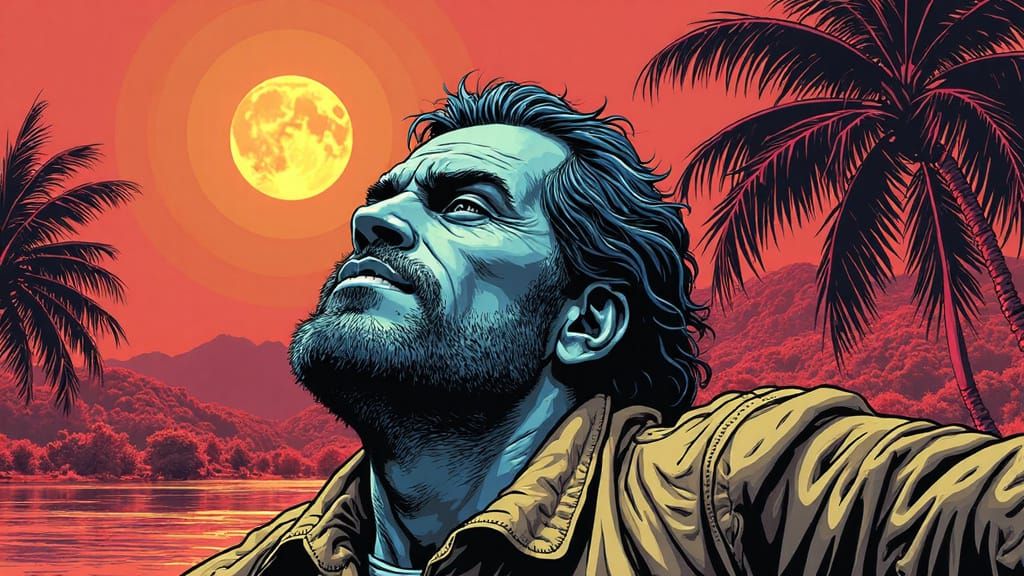 Vibrant Fantasy World in the Style of Philippe Caza