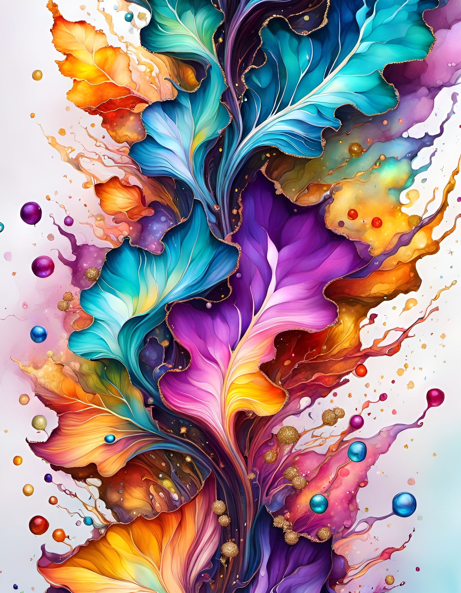 Inked Leaves 🍃💗✨