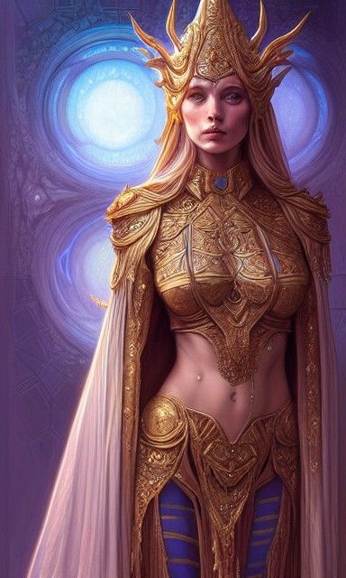 Sci-Fi Priestess in Hyper-Detailed Digital Painting