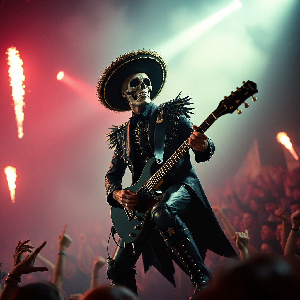 Mexican Heavy Metal Guitarist on Stage
