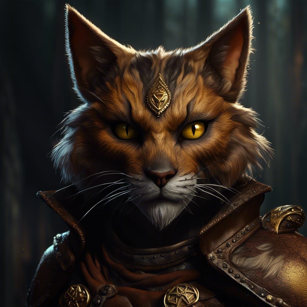 Fantasy Tabaxi Character Concept Art in 8K