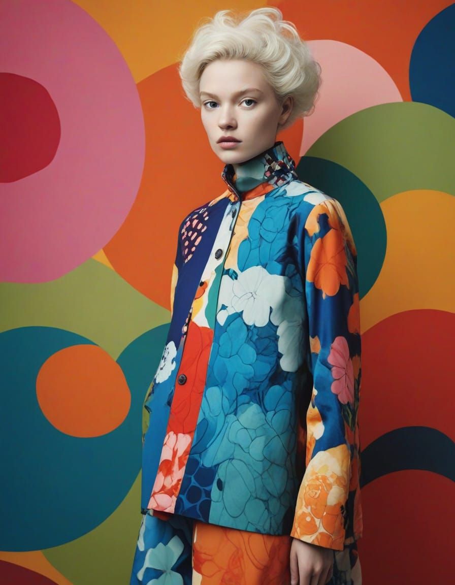 Eccentric Fashion Photograph with Bold Fabrics