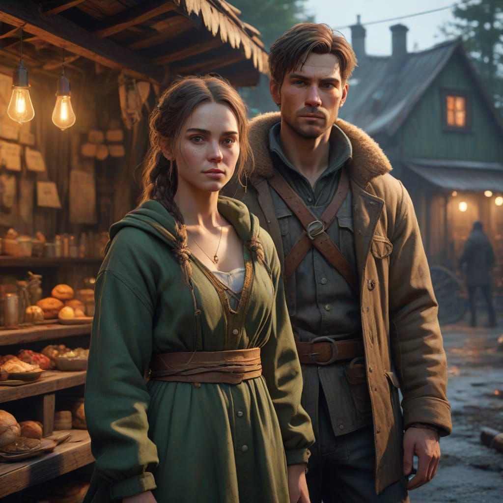 Fantasy Adventurer in Whimsical Inn Scene