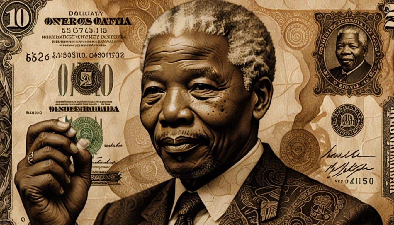 Mystical Voodoo Art: Mandela and Thirteen Dollar Bill