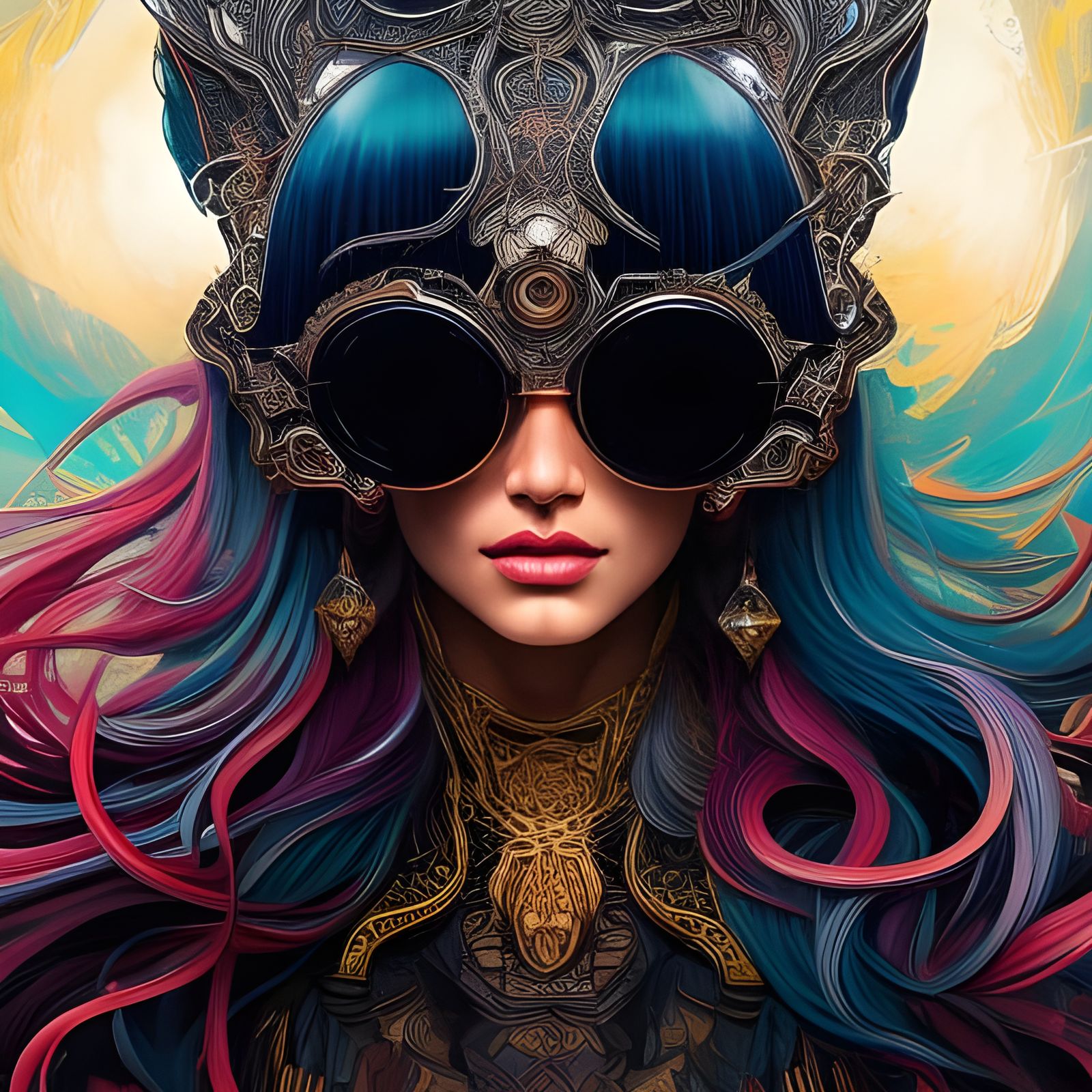 Ornate Lightning Goddess in Hyperdetailed Fantasy Art