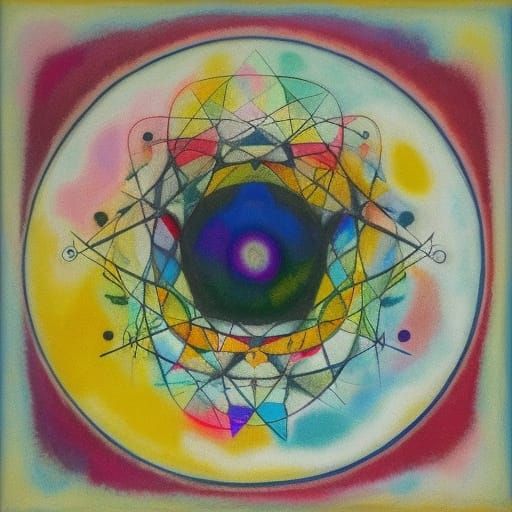 Dreamlike Snowman Portrait in Muted Pastels