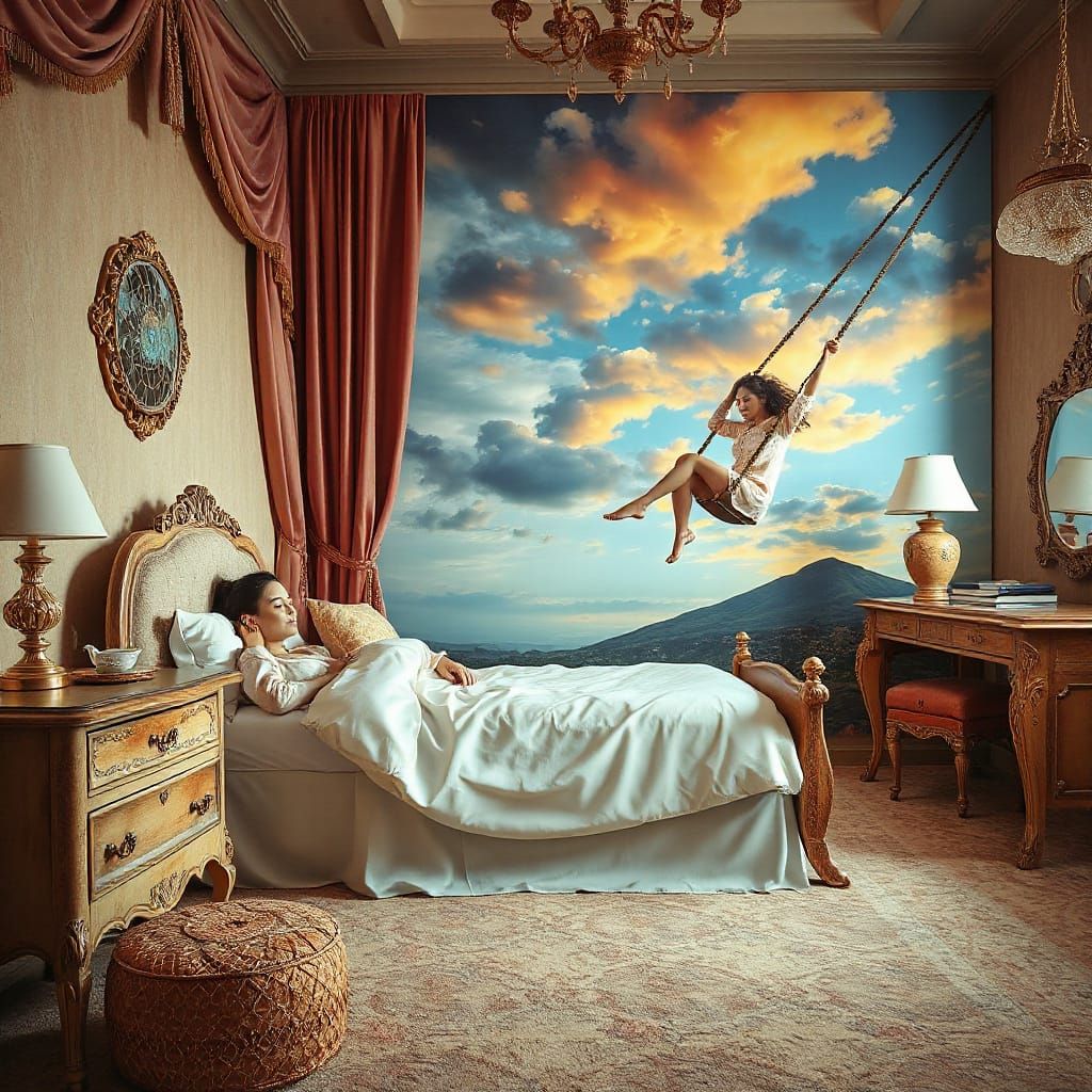Dreamy Slumber: Surreal Art Inspired by Rothko and Dali