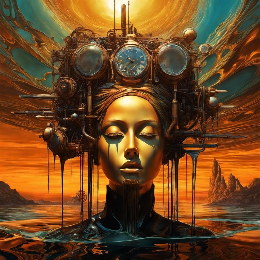 Watery Muslinpunk Melts in Iridescent Surrealscape