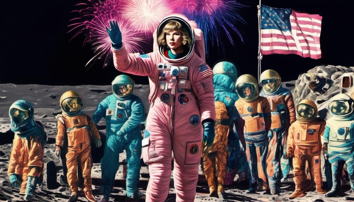 First female astronaut to land on the moon Taylor Swift wave...
