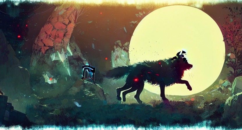 Wolf Emerges from Dimensional Portal