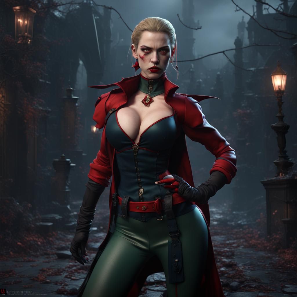 Cammy Vampire Costume: Detailed Matte Painting