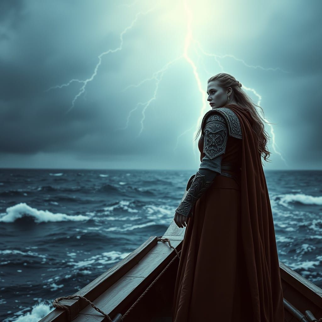 Viking Queen in Cinematic Hyperrealism