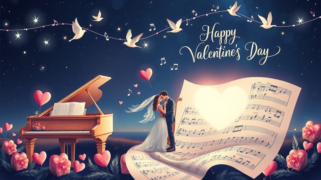 Whimsical Valentine's Night Serenade in Dreamy Pastels