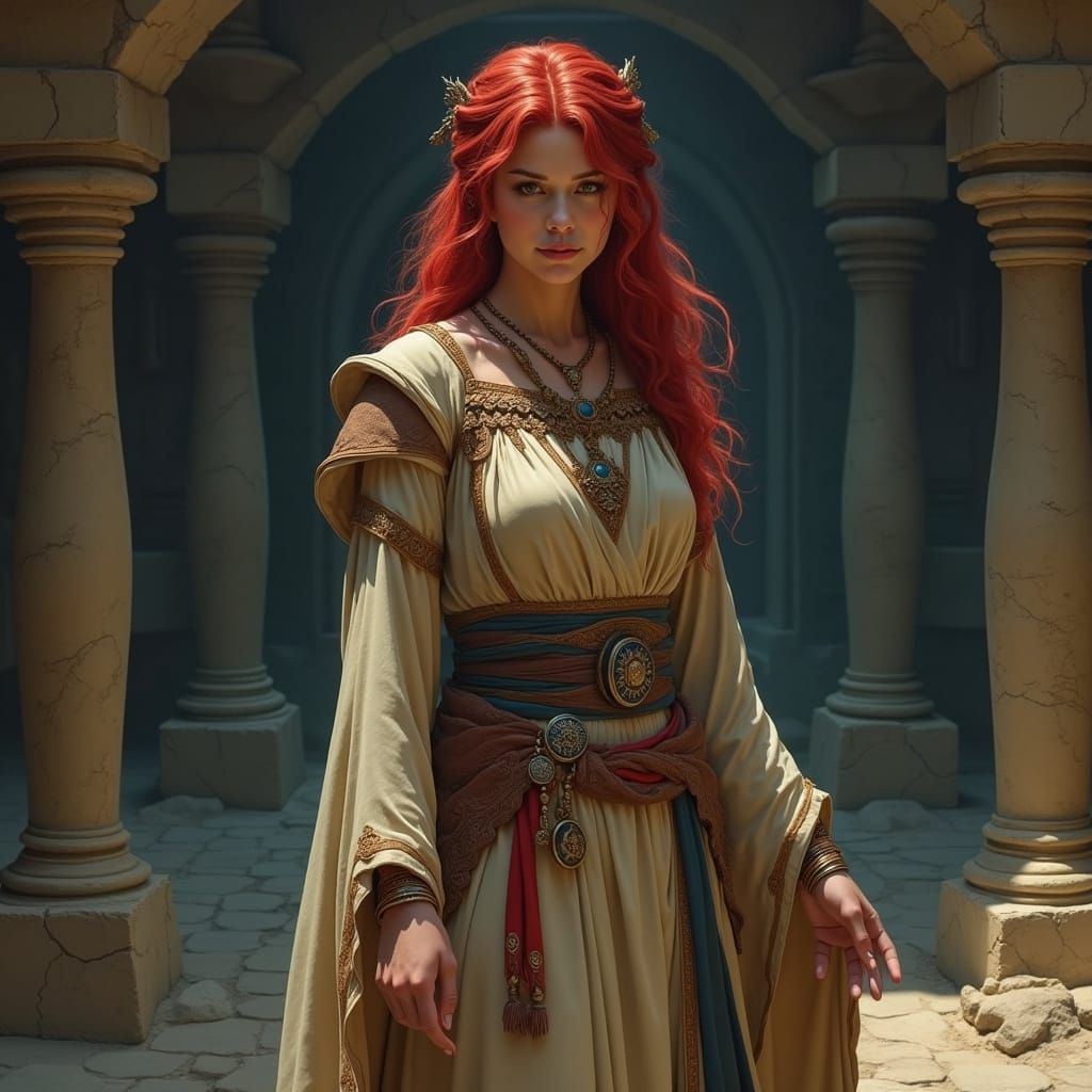 High Priestess of Wee Jas in Ancient Tomb Shrine