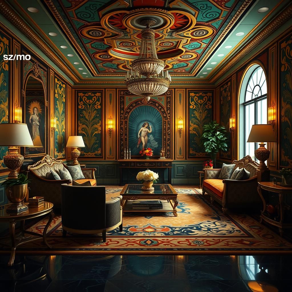 Art Deco Living Room in 1920s Style