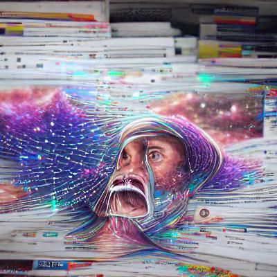 Internet Crash: Holographic Astral Cosmic Illustration