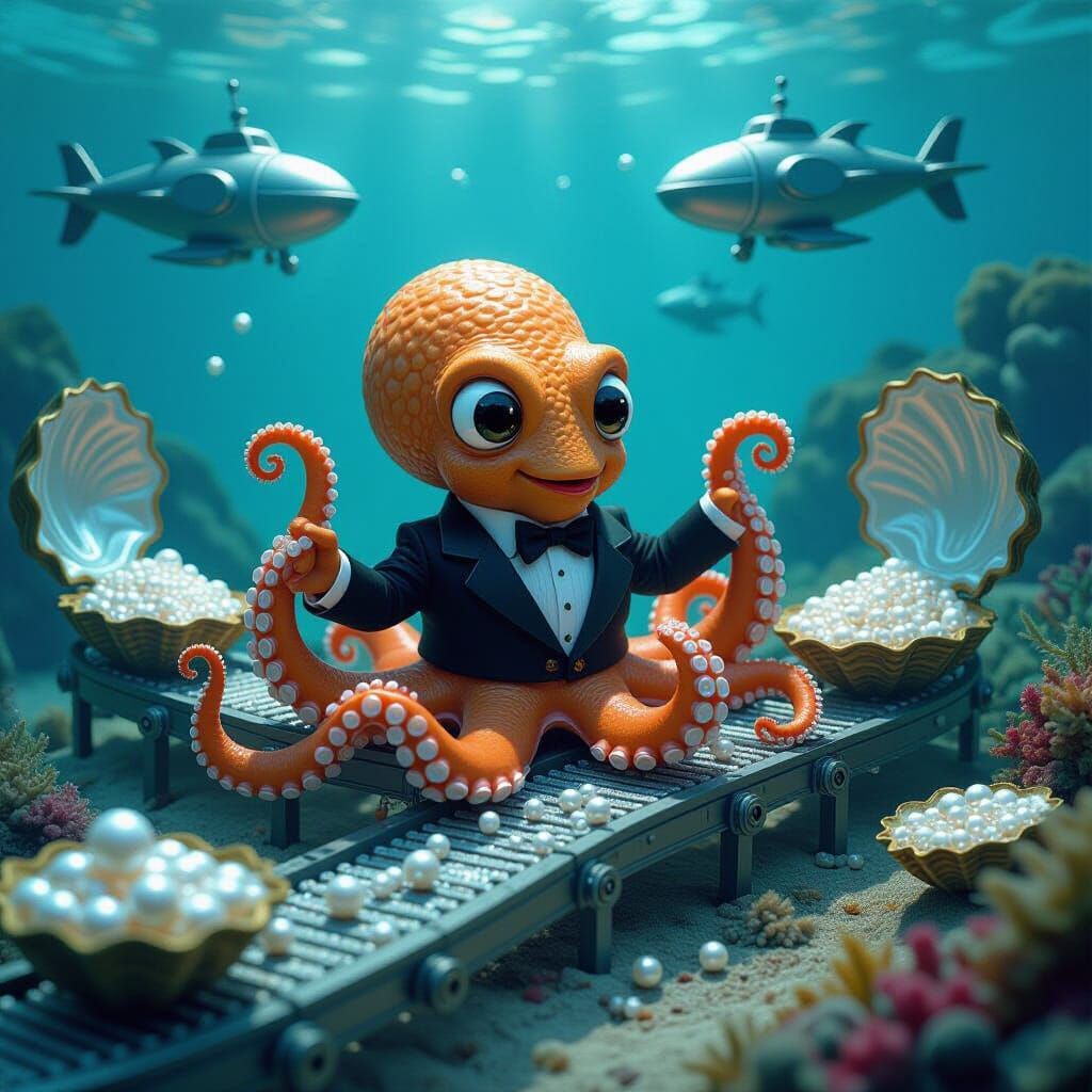Octopus Heist at Underwater Pearl Factory